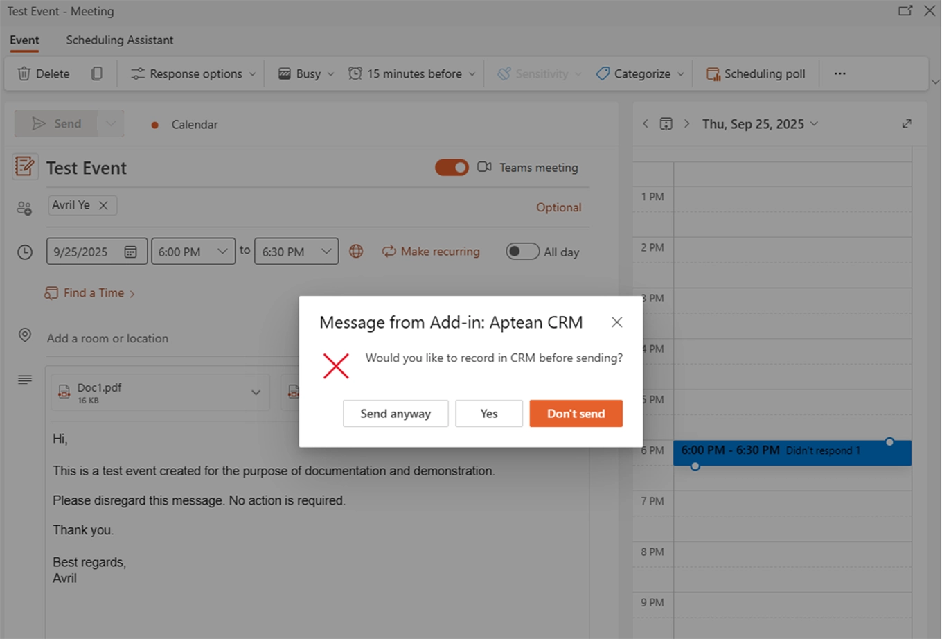 Prompt To Record On Send Image