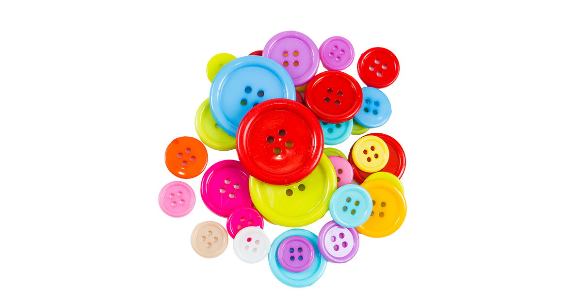 Different sizes and colors of buttons