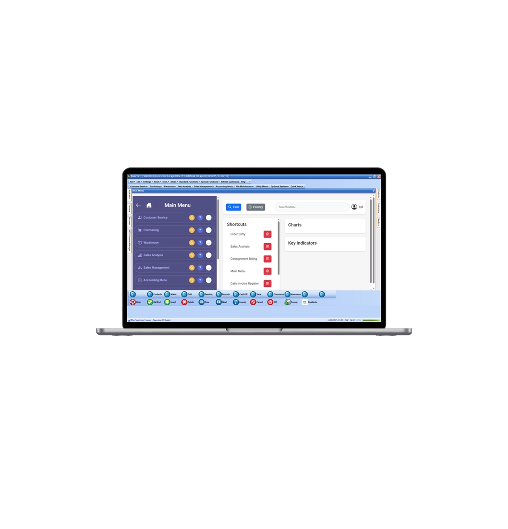Medical Distribution System product UI on laptop