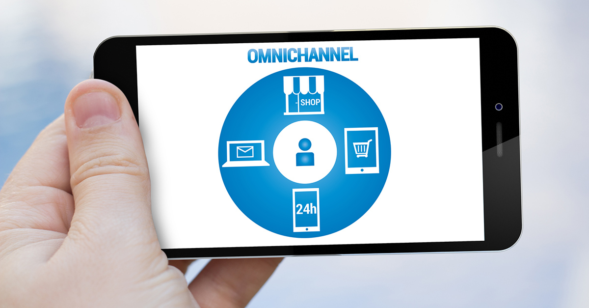 Omnichannel display on smartphone screen.
