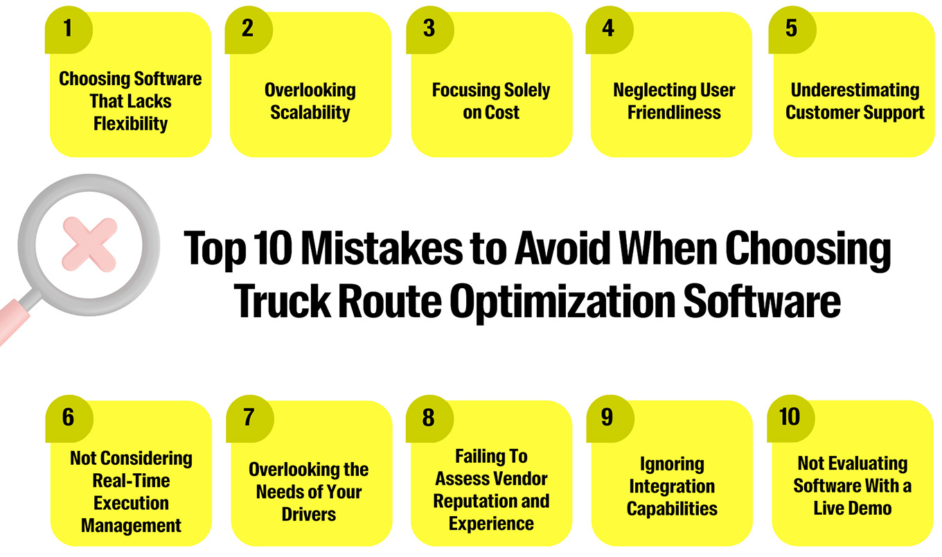 Top 10 Mistakes to Avoid When Choosing Truck Route Optimization Software