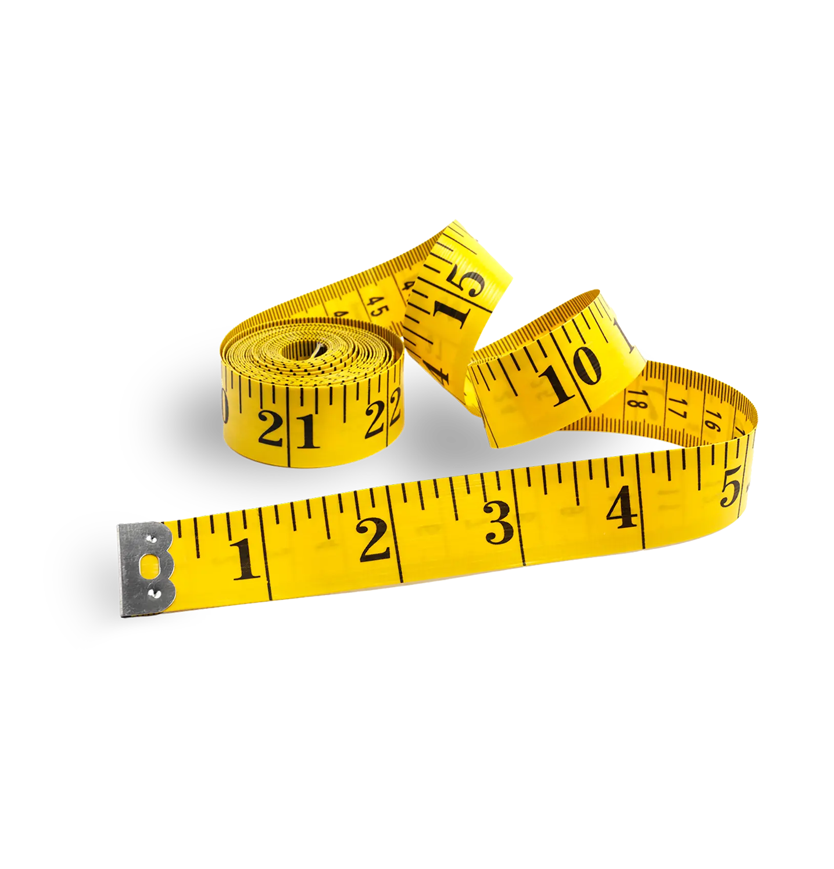 Yellow measuring tape for clothing
