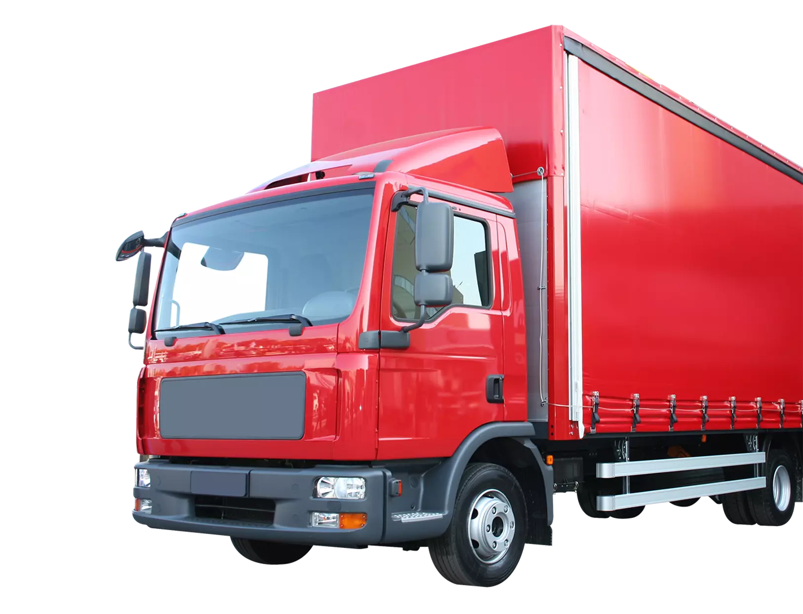 Red delivery truck