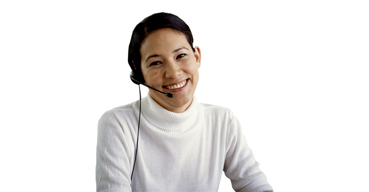 Woman with headset
