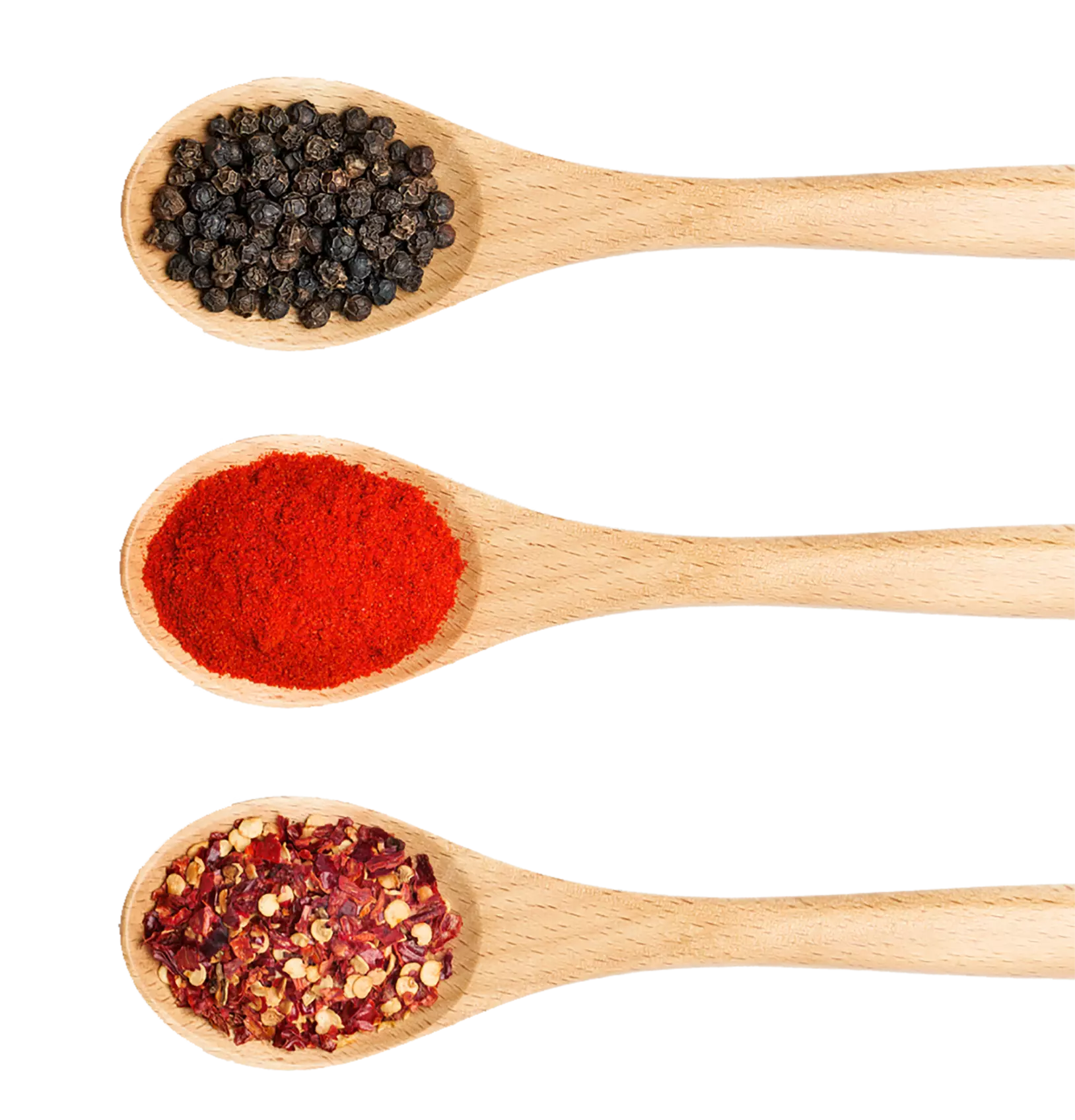 Cucharas de madera con especias