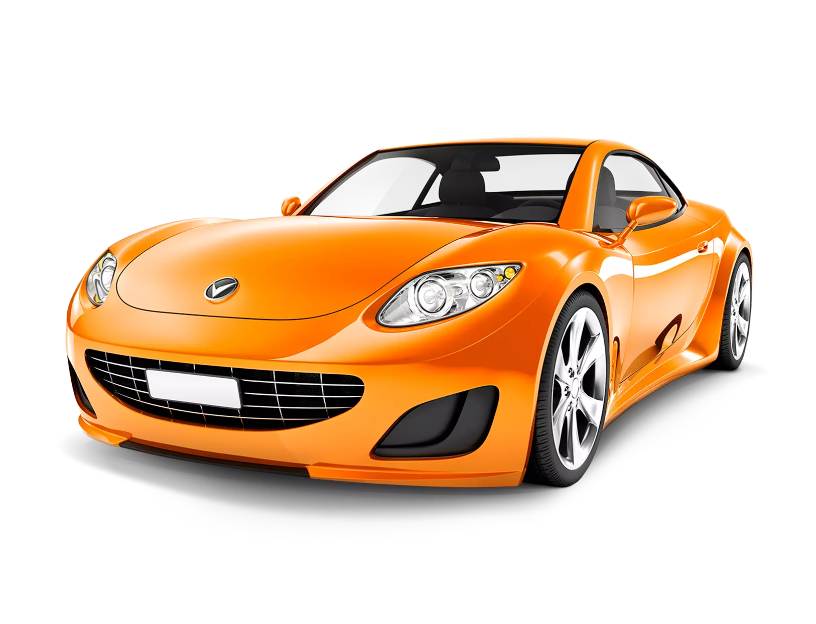 Orange sports car