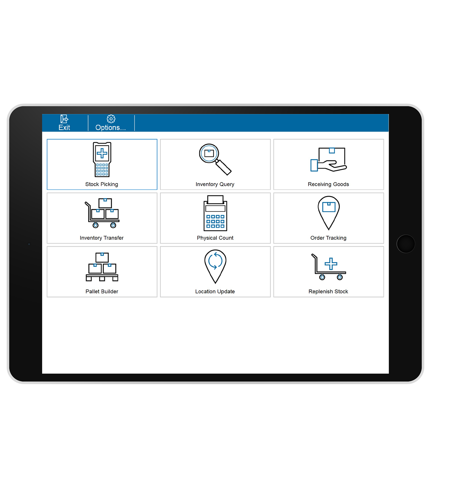 Aptean Impress ERP display on tablet