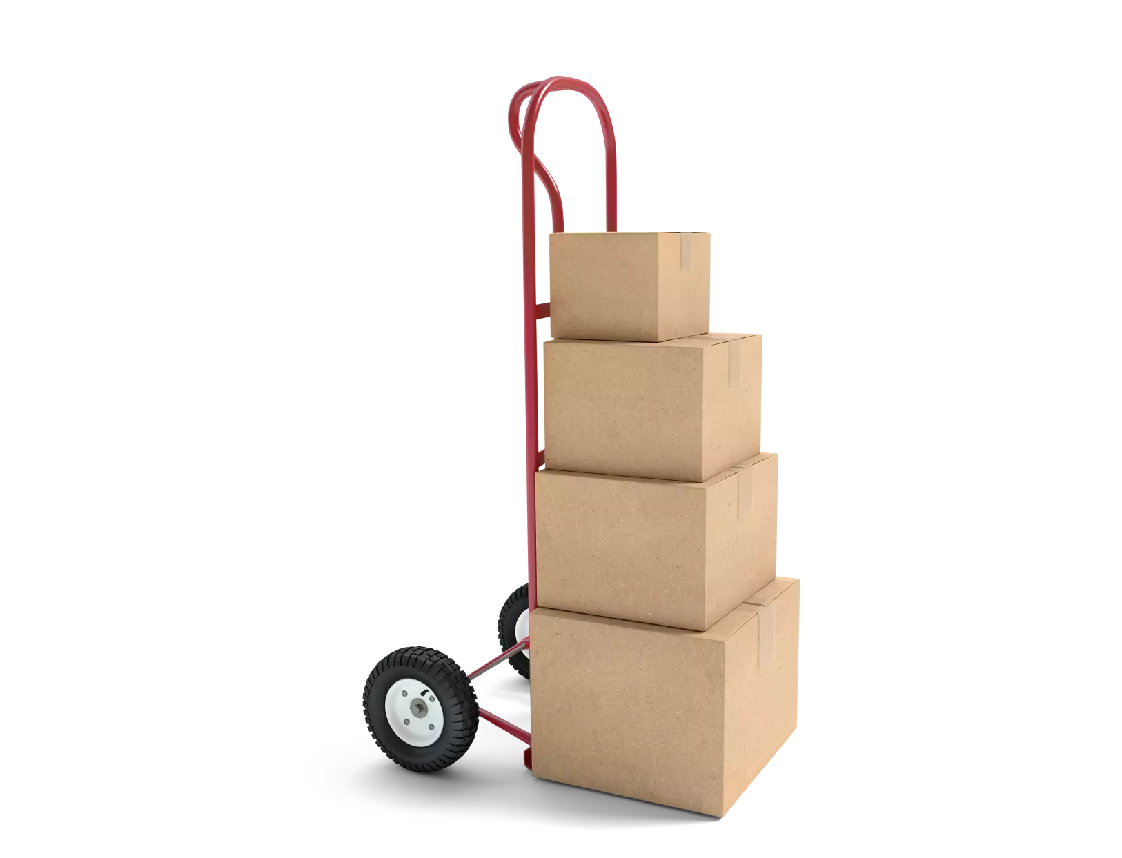 Boxes on hand truck