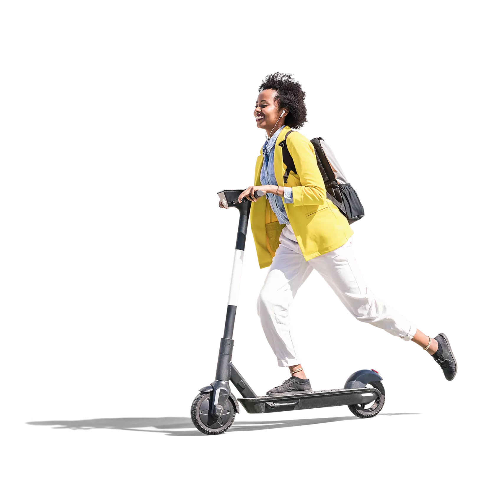 Business woman on a scooter