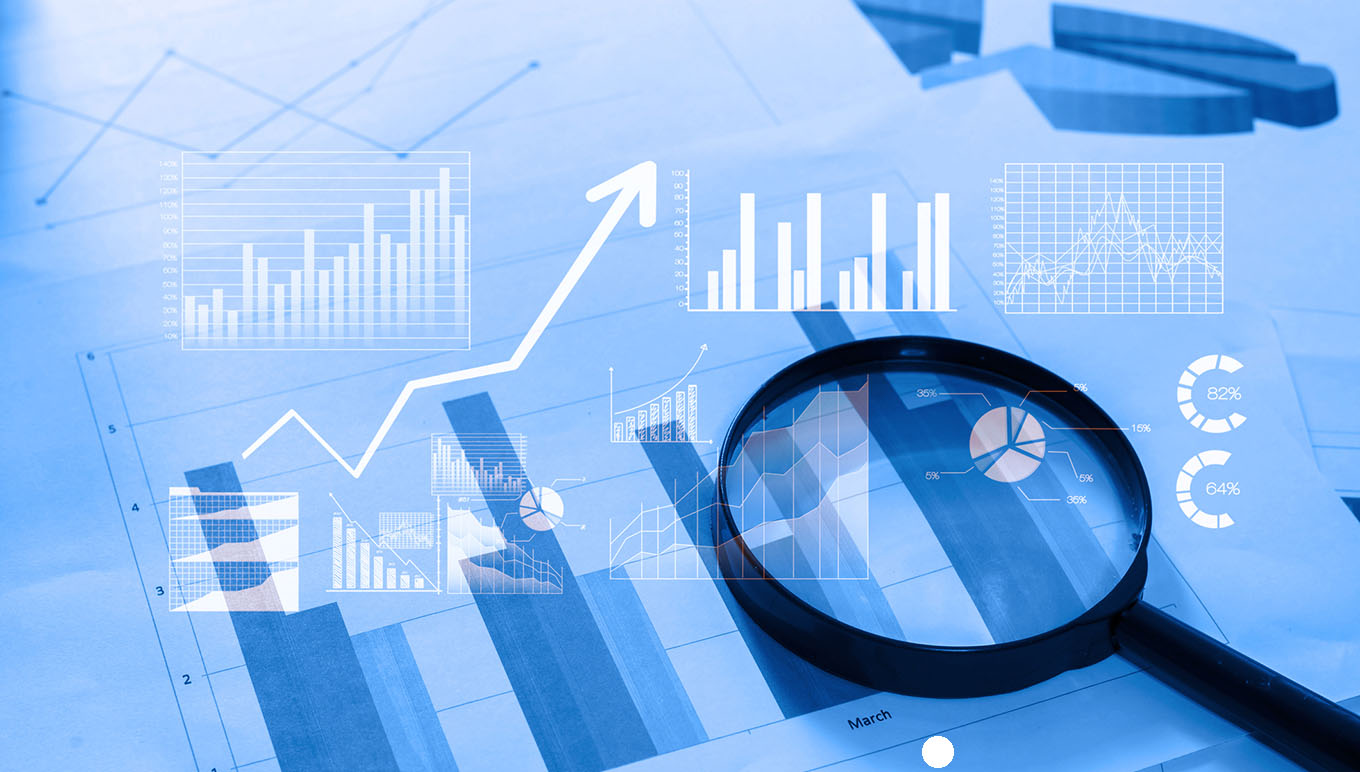 Different charts and graphs on a paper