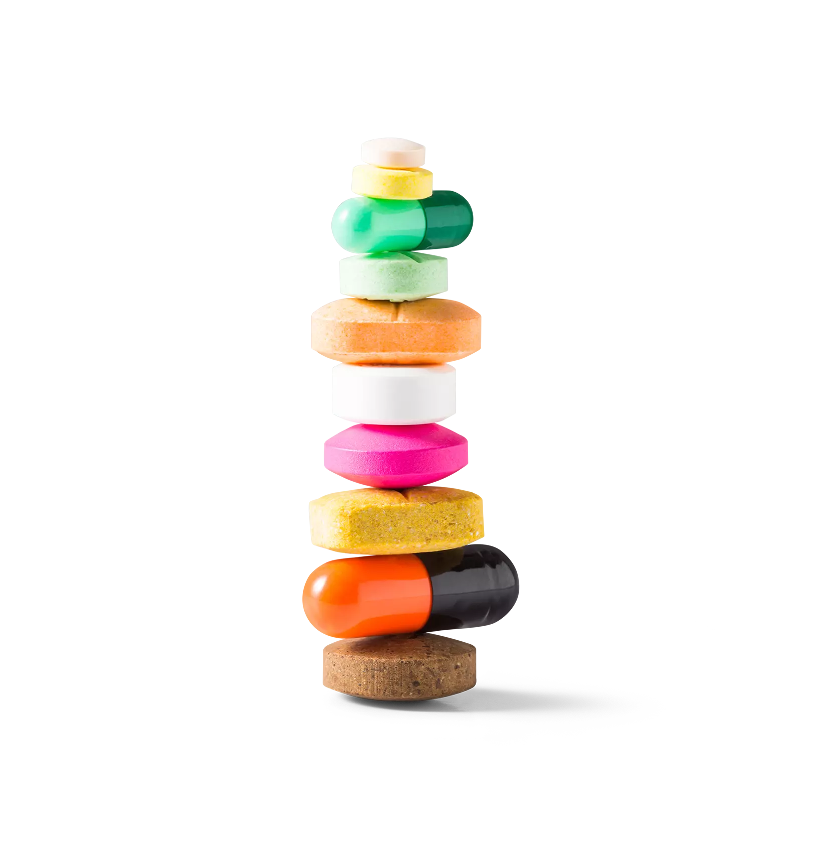 Pills stacked