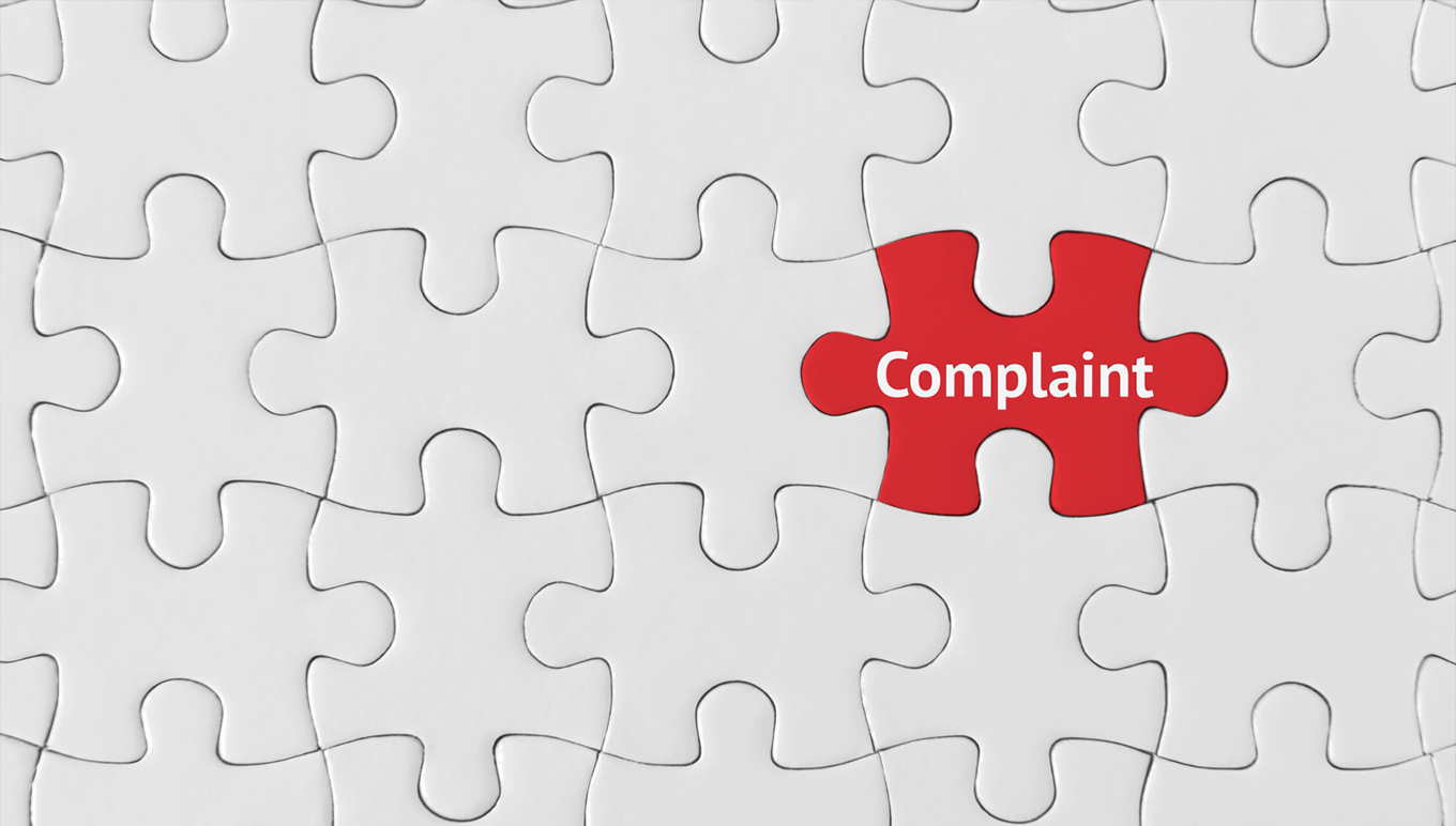 Puzzle piece saying Complaint