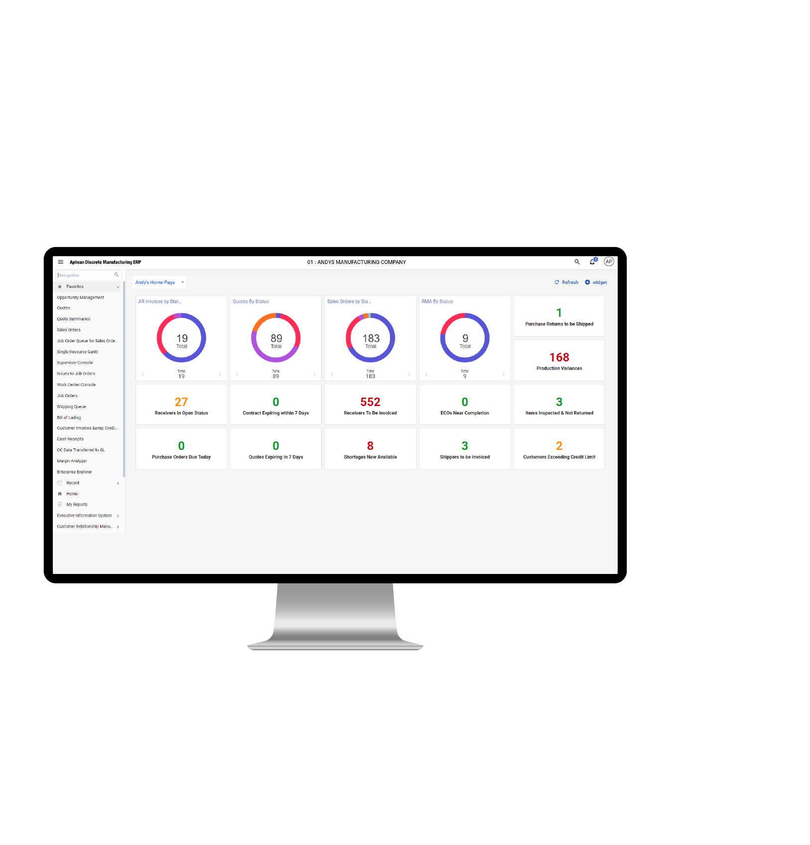 Aptean IM Multi Site ERP Product UI