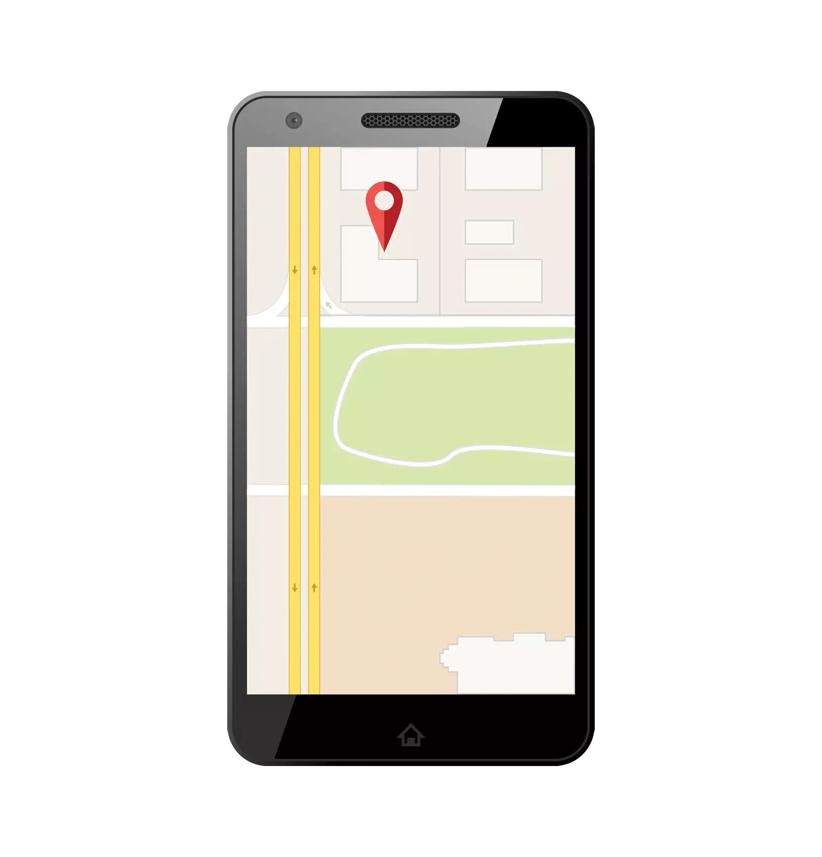 Cellphone showing navigation