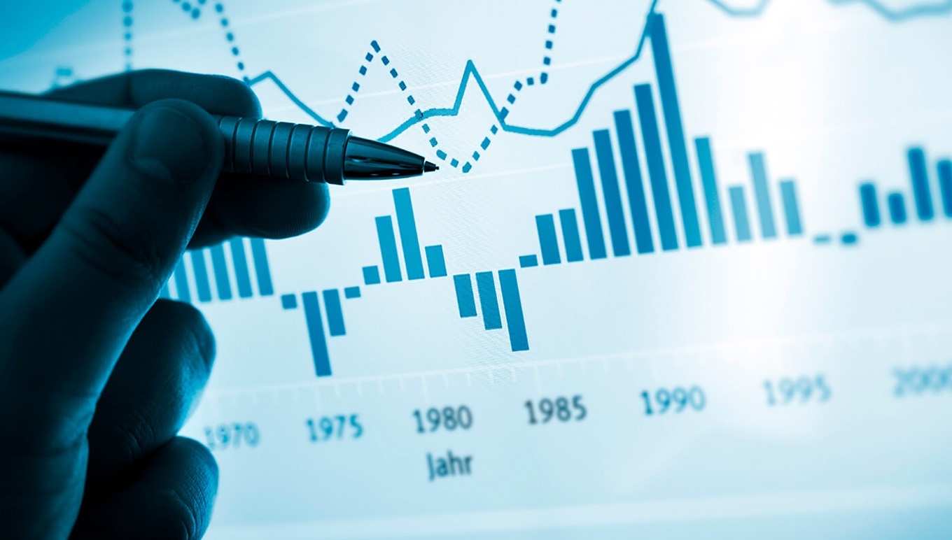 Candle stick stock market display