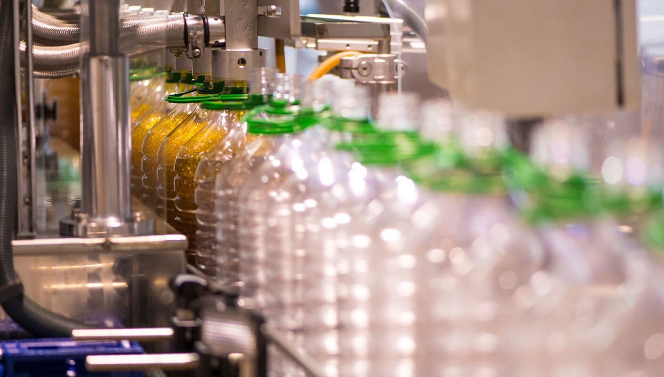 Bottling factory line