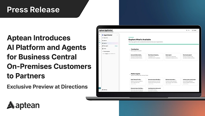 Aptean introduces AI platform and AI agents for Business Central On-Premises Customers