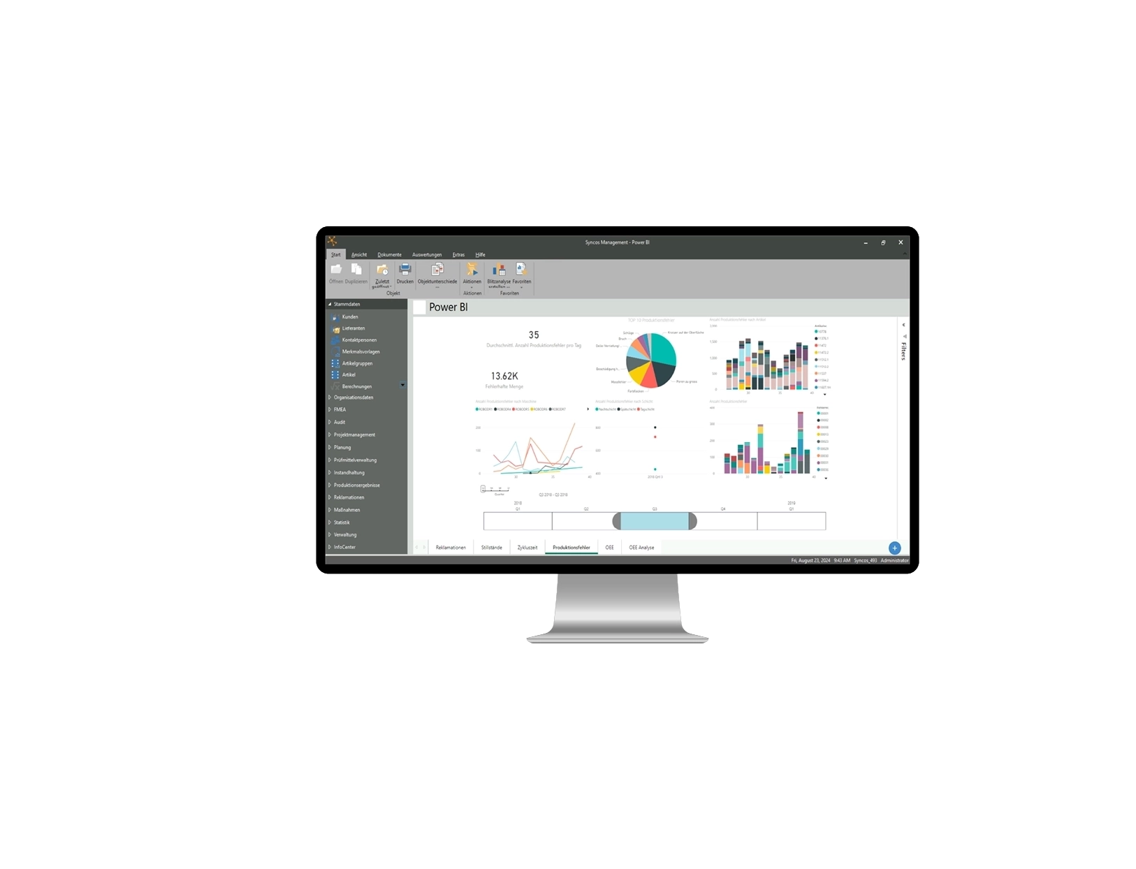 Syncos product UI image on monitor