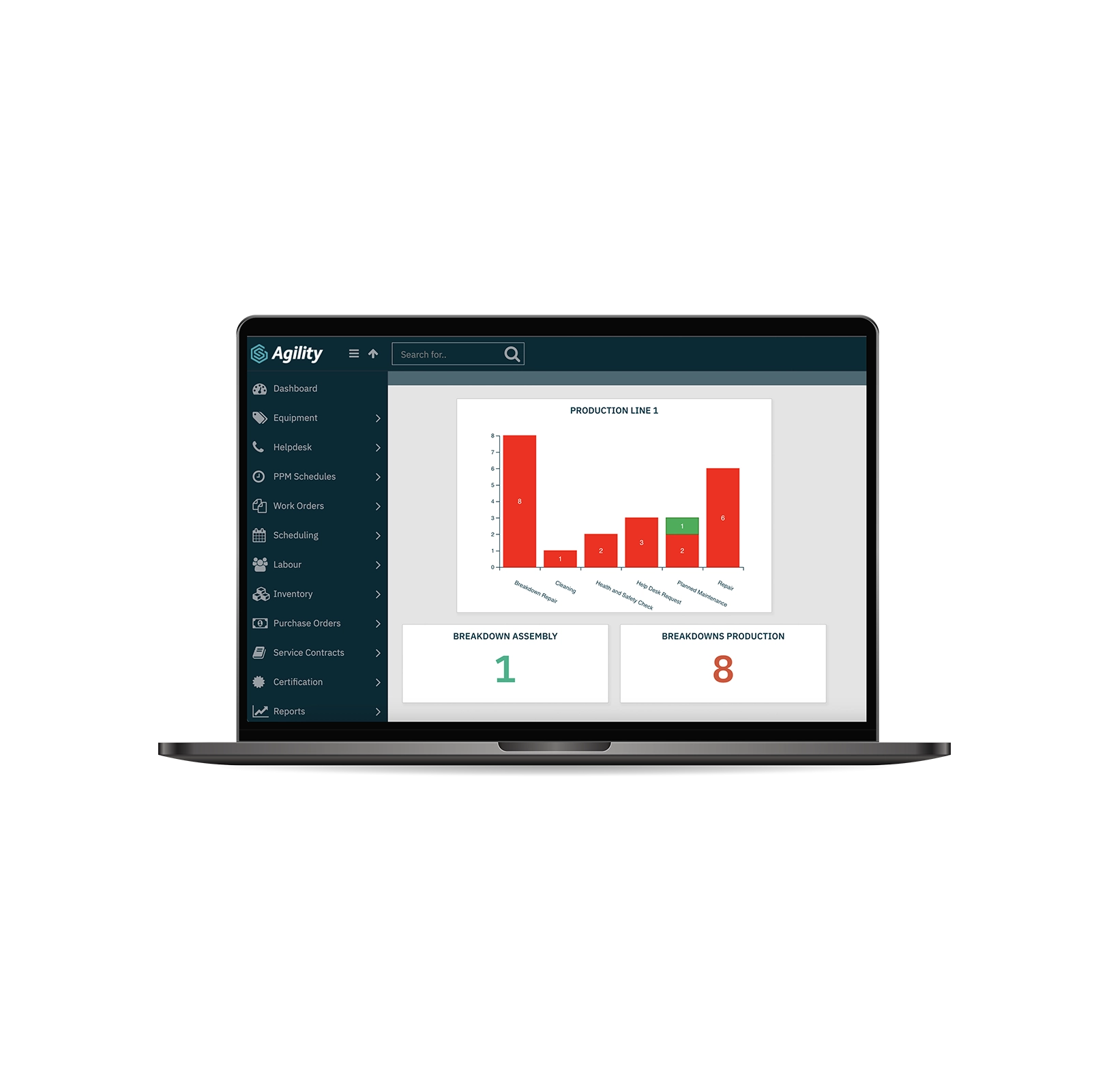 Aptean Agility CMMS + EAM product UI.