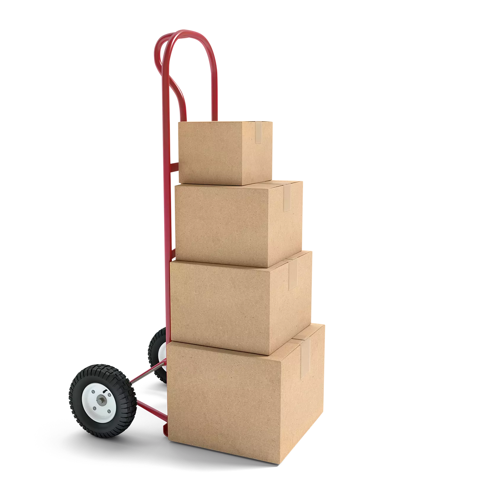 Handtruck met geladen dozen