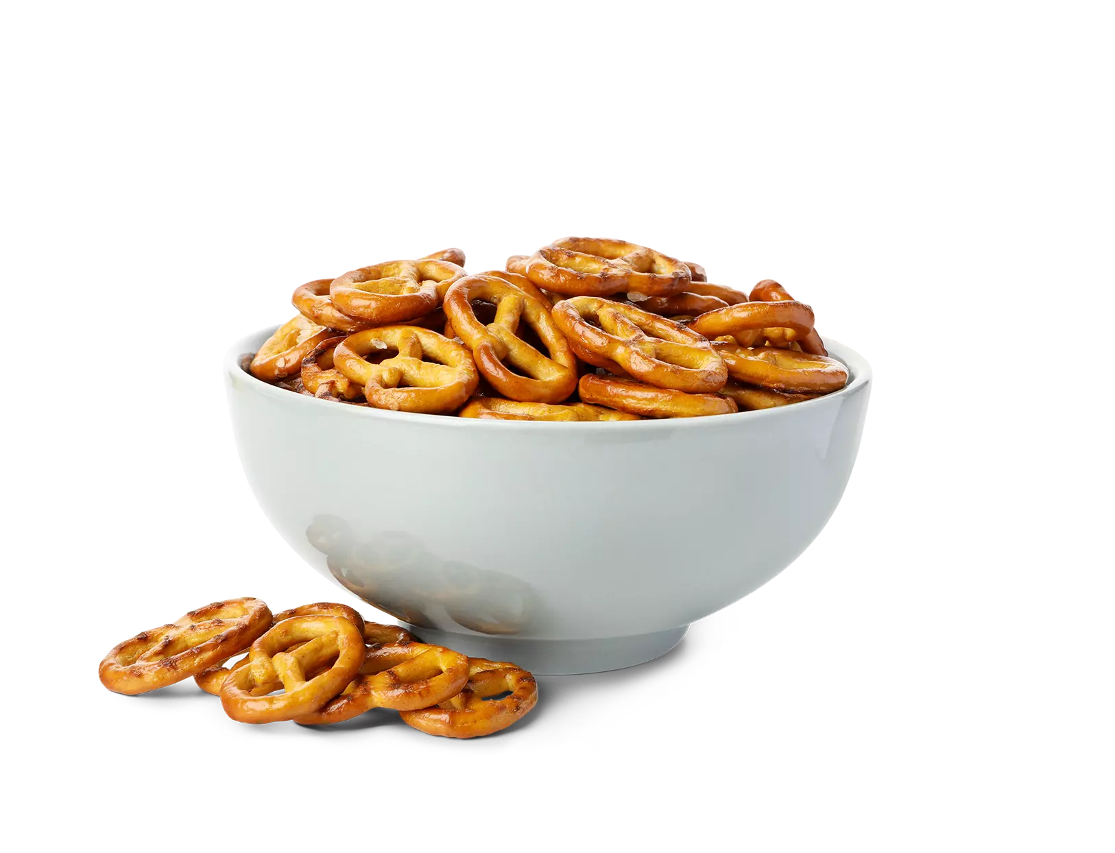 A bowl of pretzels