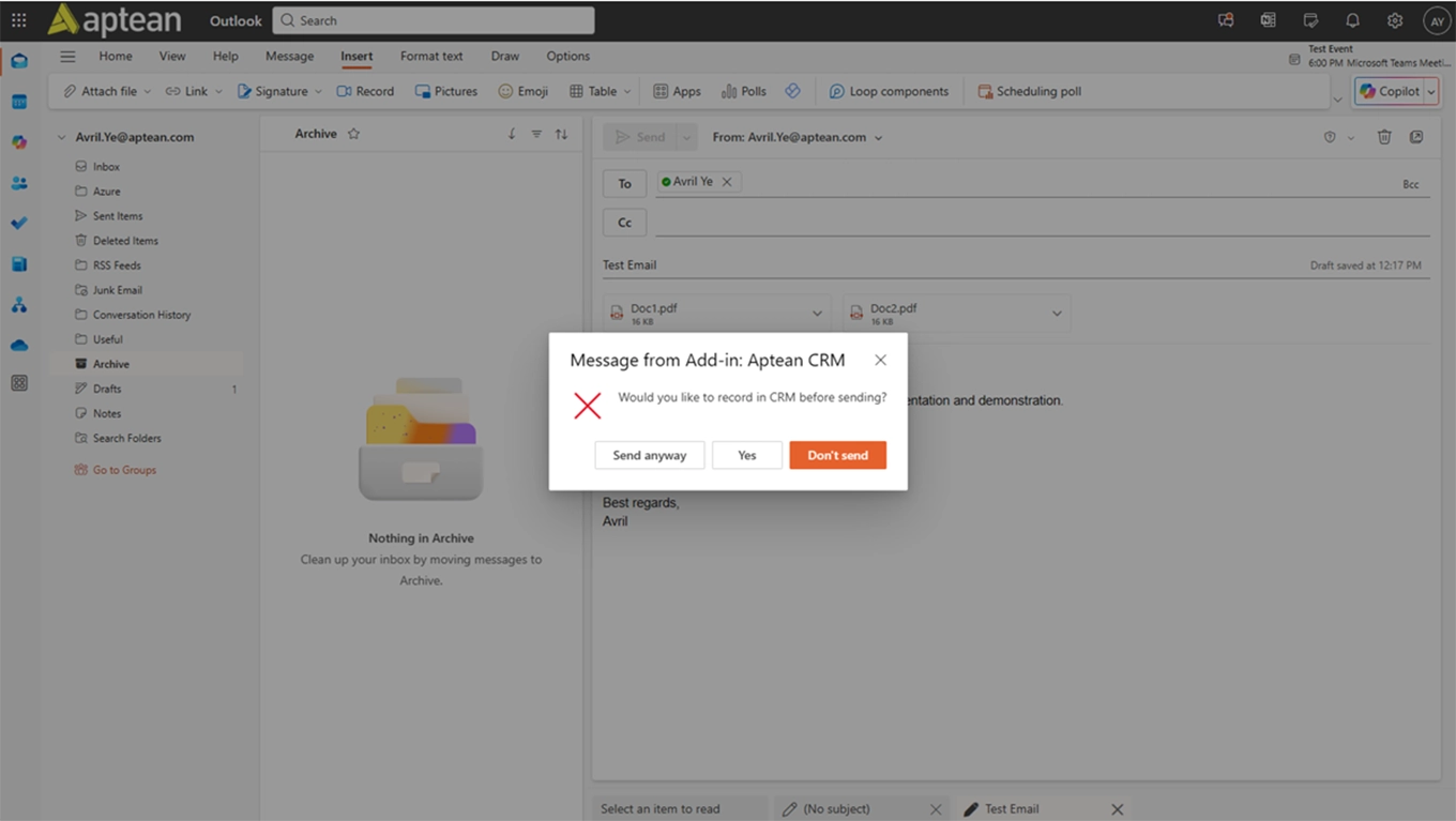 Prompt To Record On Send Image
