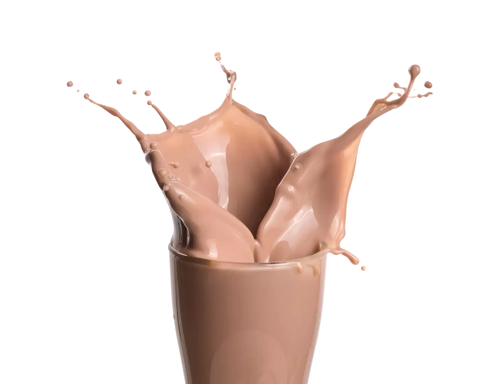 A glass of chocolate milk