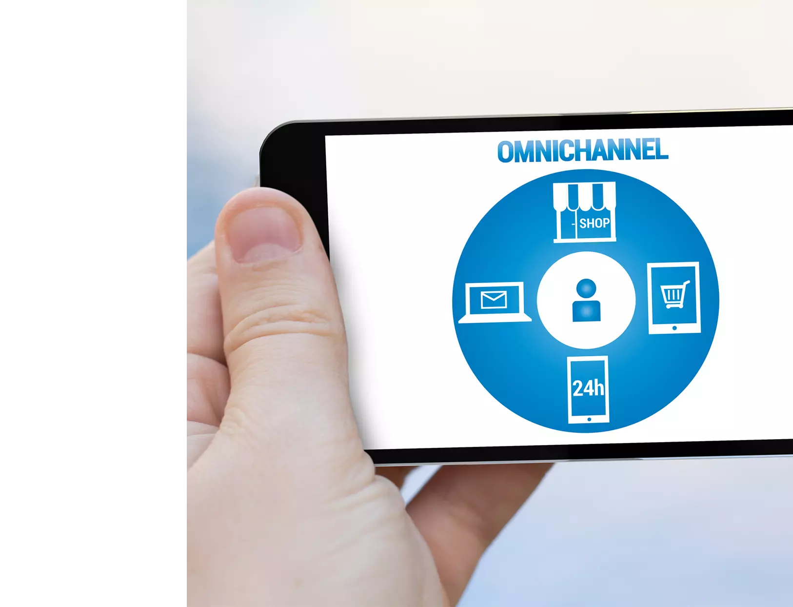 Persona que utiliza un smartphone.