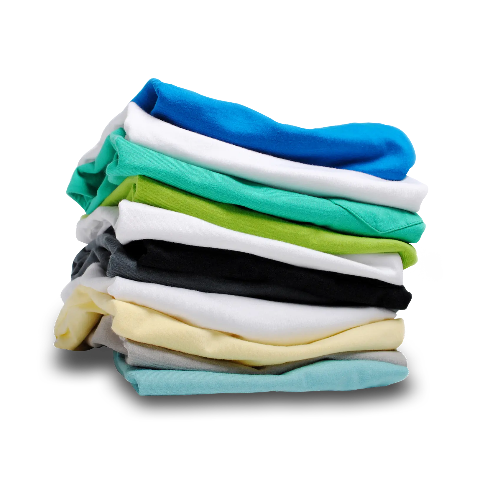 stapel kleding in verschillende kleuren