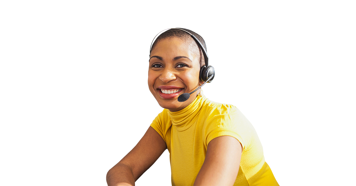 Woman with a headset