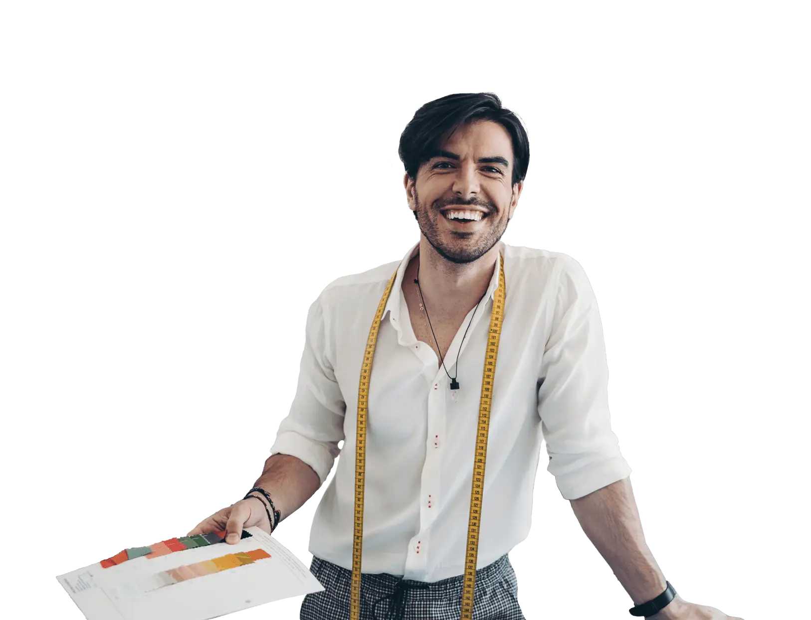 Modeontwerper aan het bureau