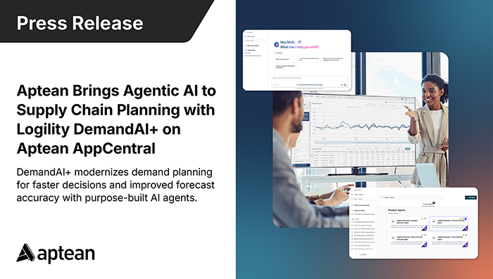 Aptean Brings Agentic AI to Supply Chain Planning with Logility DemandAI+ on Aptean AppCentral