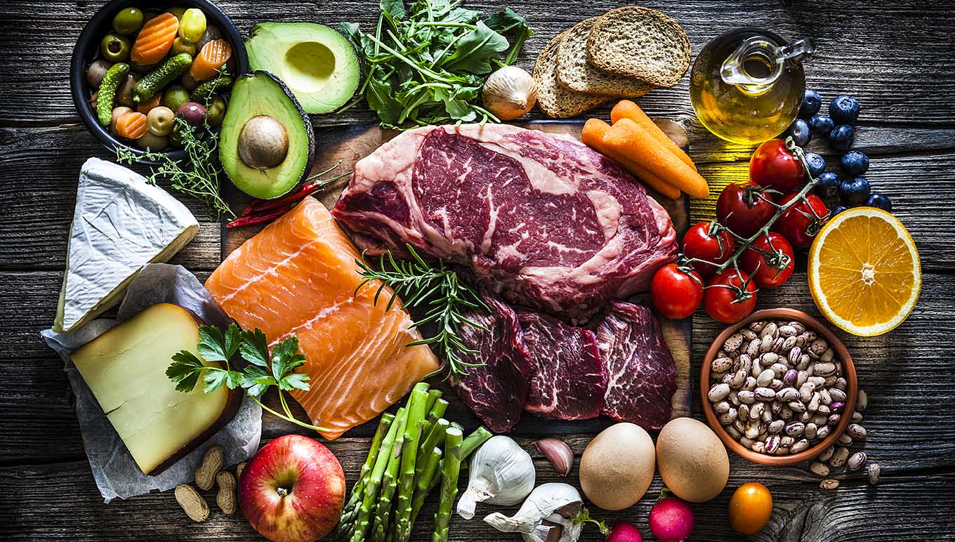 Food displayed on table